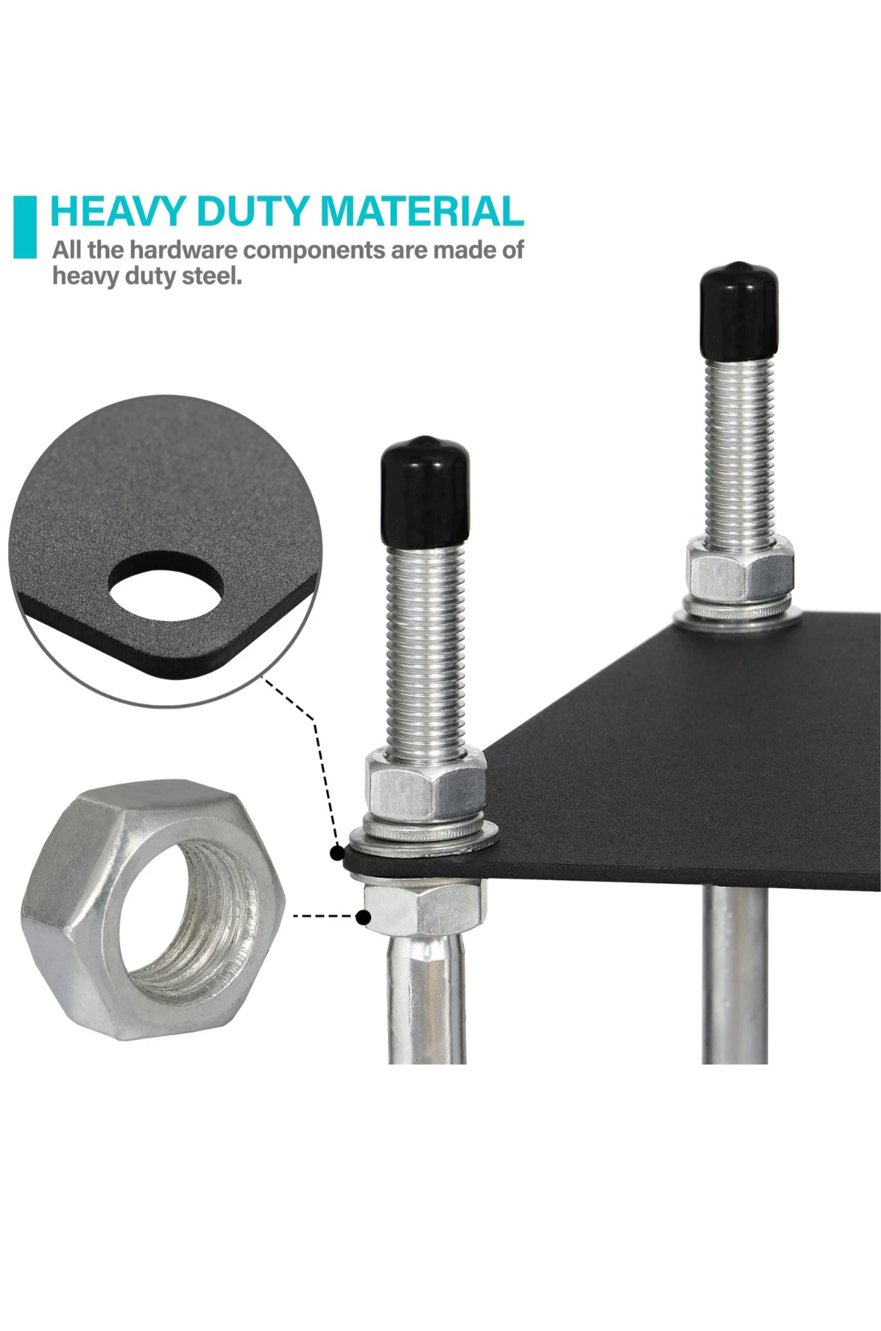 Basketball Hoop Anchor Kit 9”, Universal : Mega Slam,Goaliath, Produnk , etc.