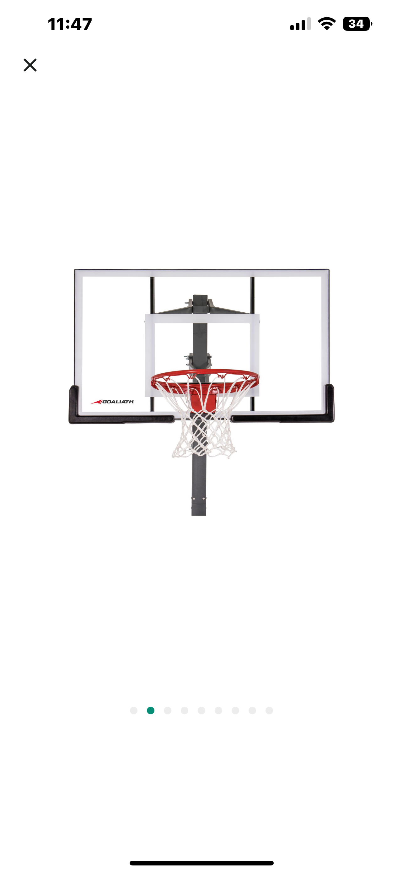 Goaliath 54” Prodigy In-Ground Basketball Hoop.