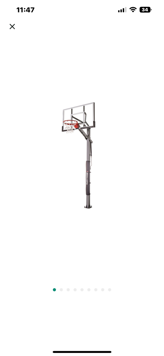 Goaliath 54” Prodigy In-Ground Basketball Hoop.
